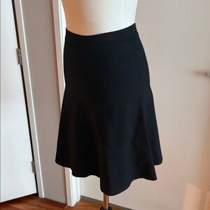 Theory Short Flare Knit Skirt Size Medium Black